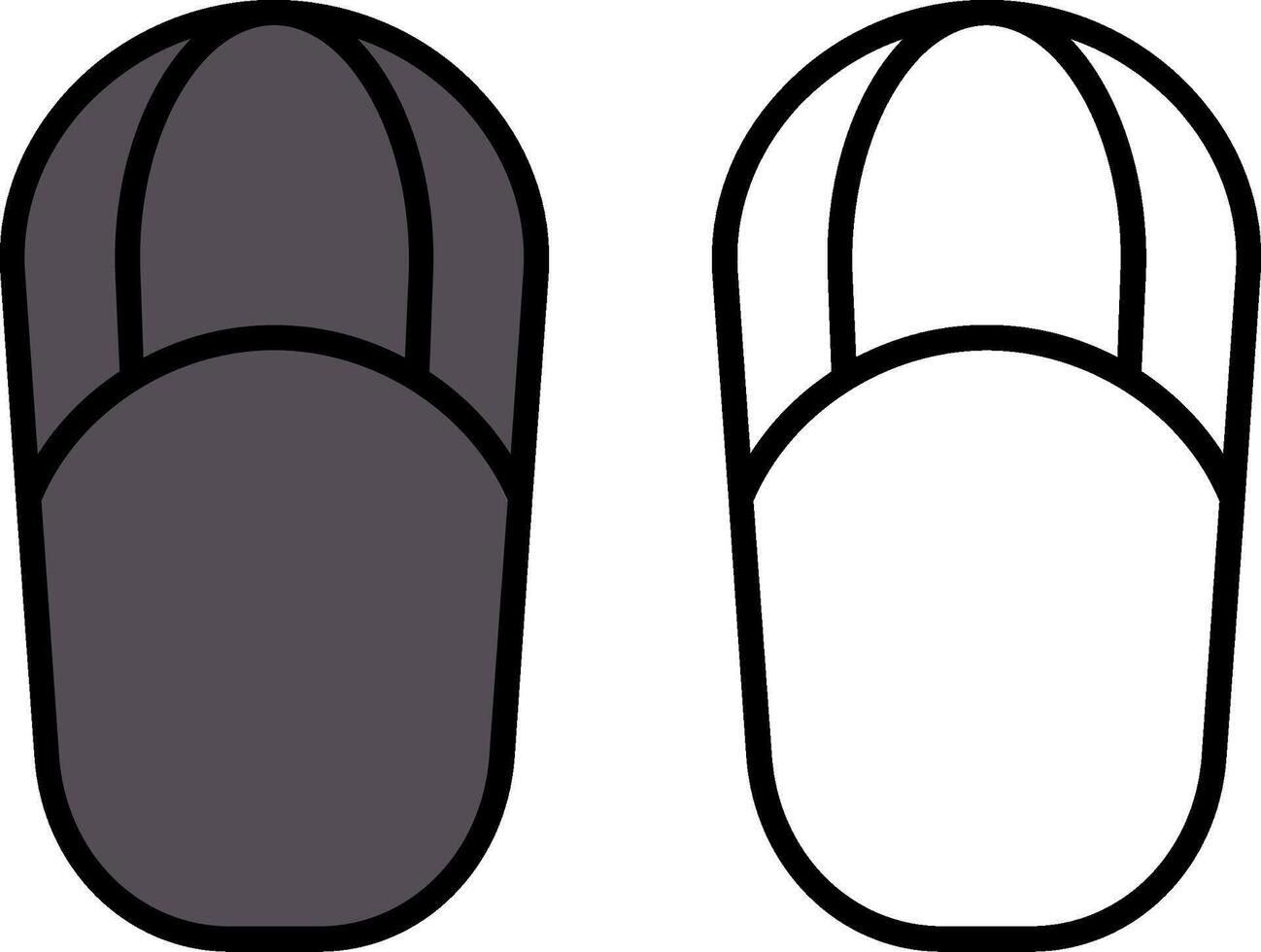 sandaler fylld halv skära ikon vektor