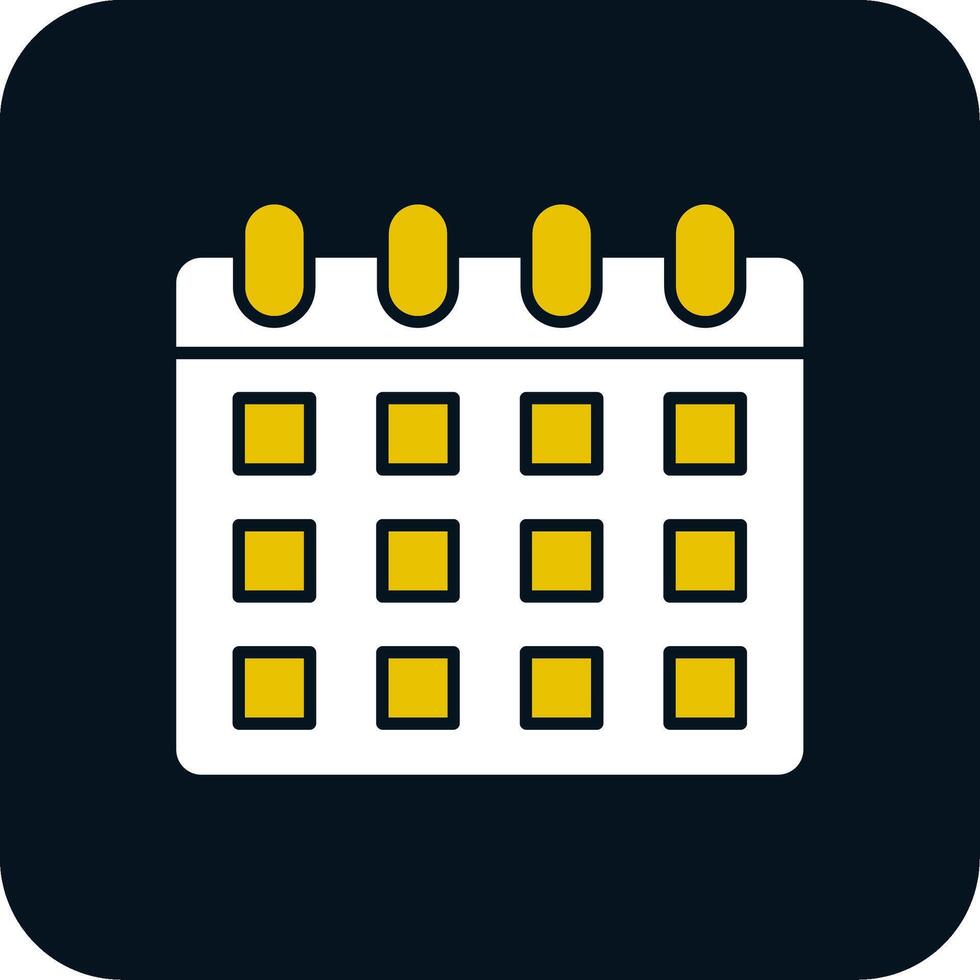 Kalender-Glyphe zweifarbiges Symbol vektor
