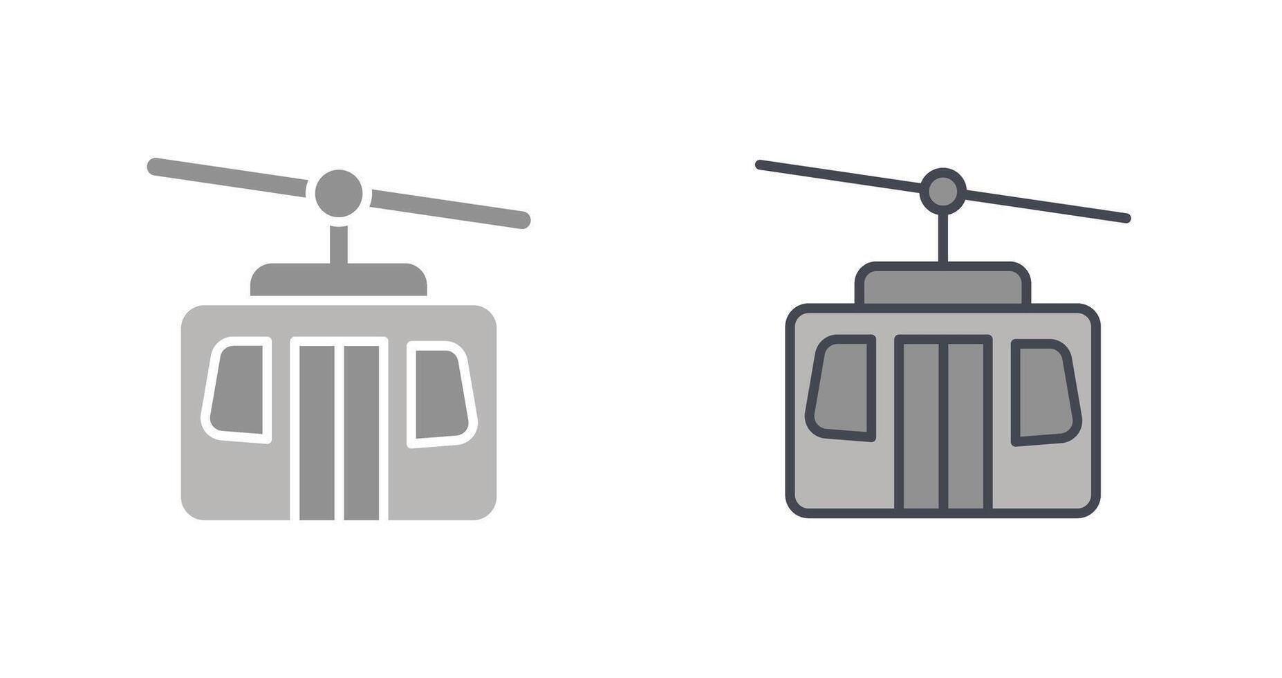 Seilbahn-Symbol vektor