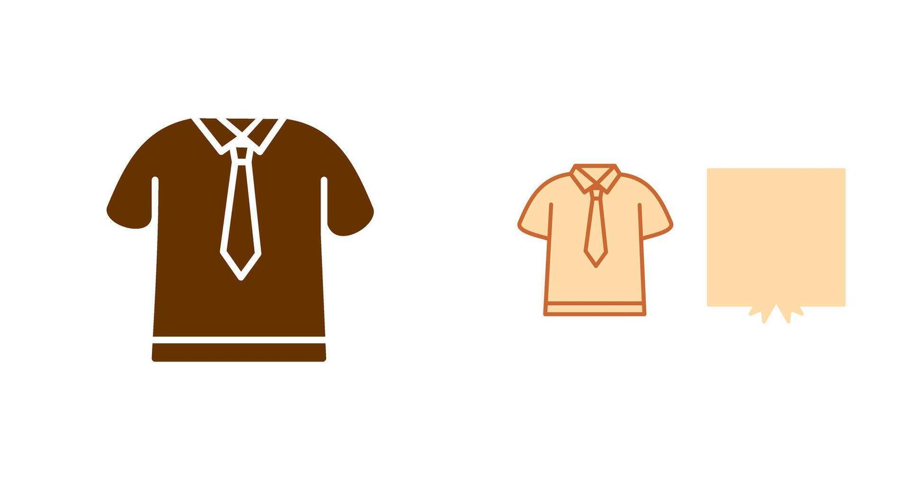 Symbol für Hemd und Krawatte vektor