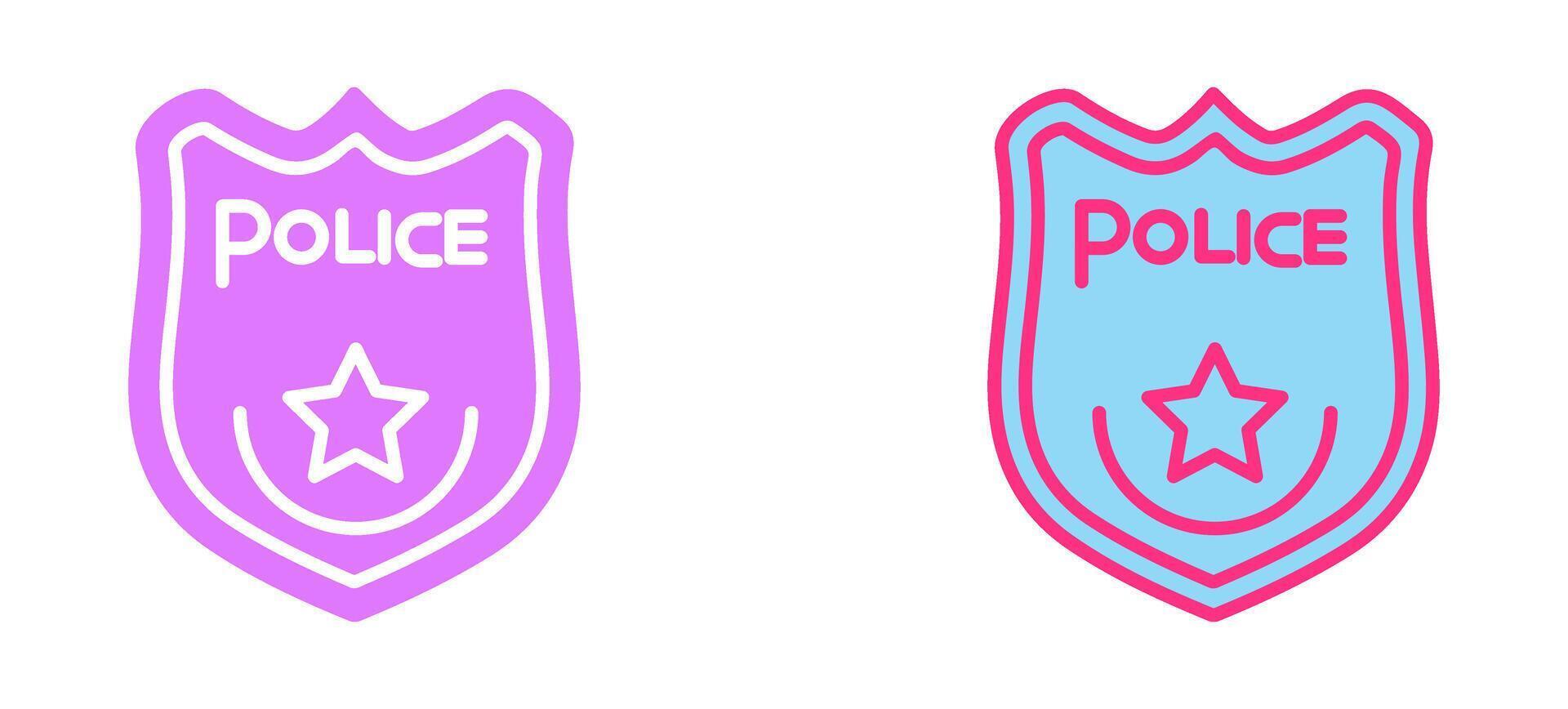 Polizeiabzeichen-Symbol vektor