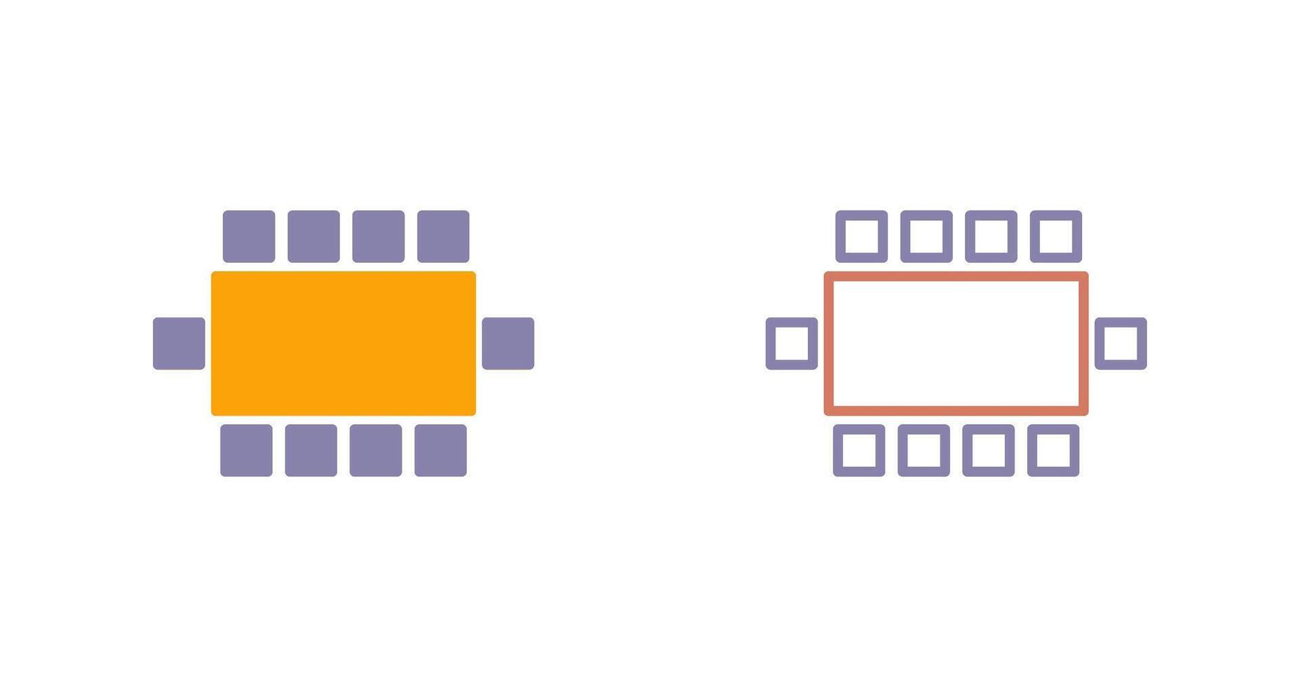 Konferenz Zimmer Stuhl Symbol vektor