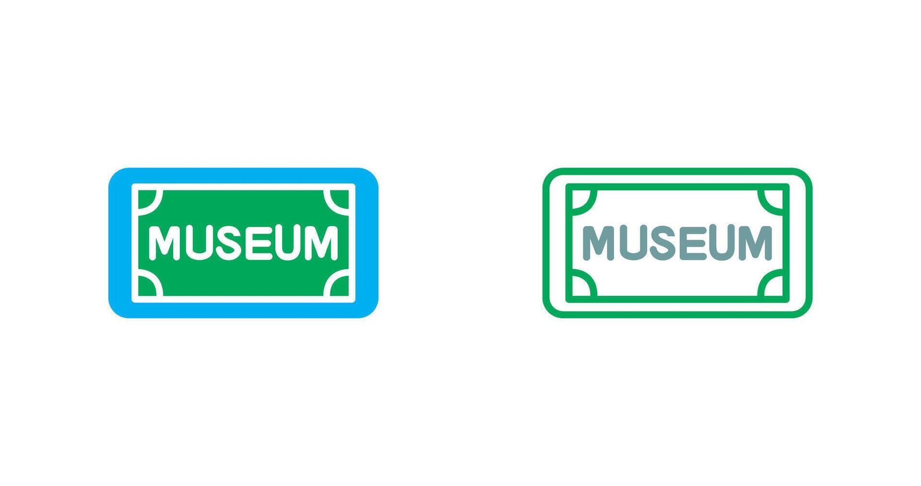 museum märka ikon vektor