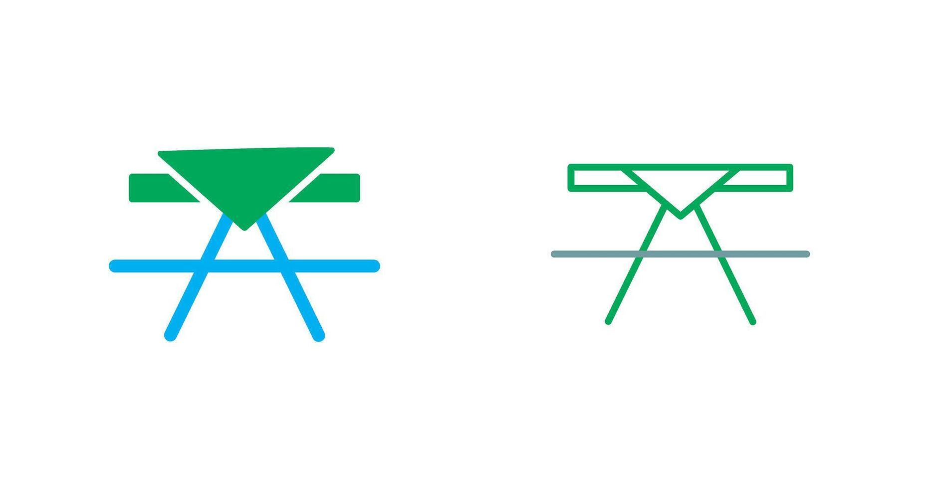 Picknicktisch-Symbol vektor
