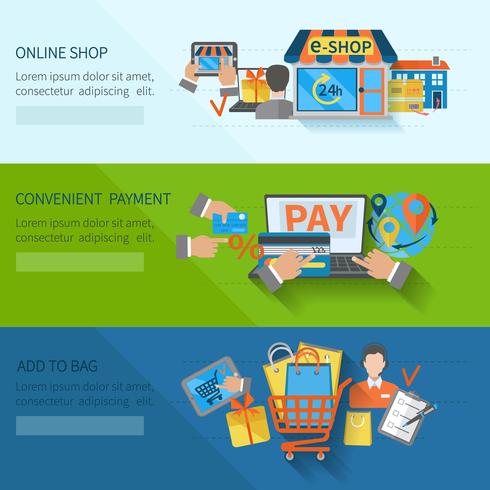 Shopping E-Commerce-Banner vektor