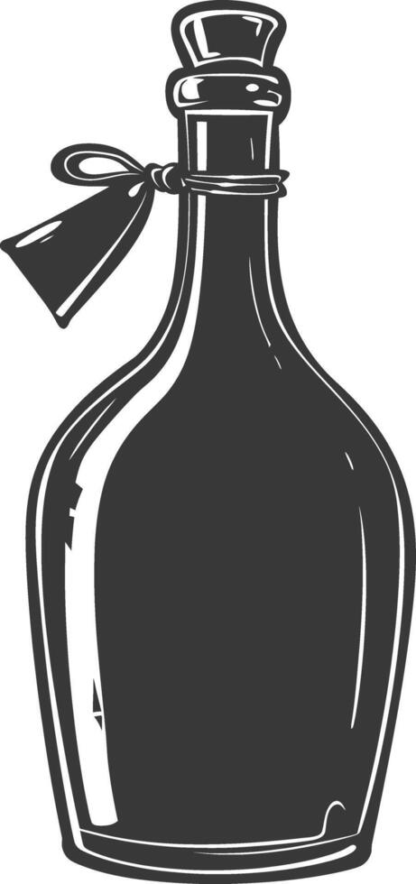 ai genererad silhuett scandinavian unik flaska svart Färg endast vektor