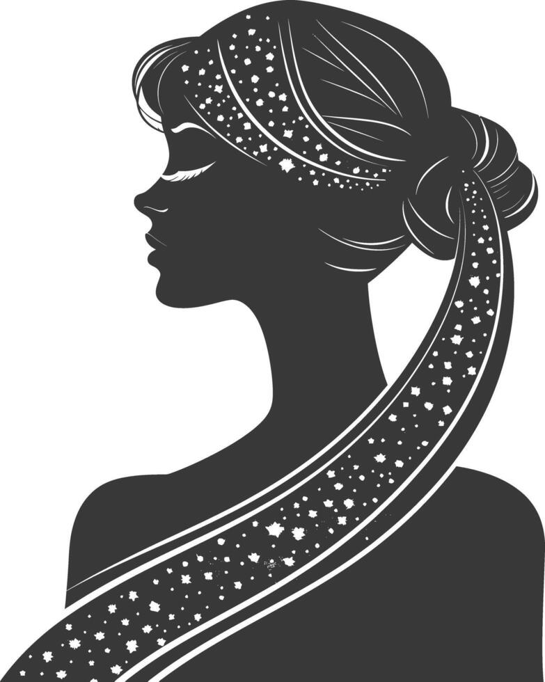 Silhouette Illustration feiern International Welt Krebs Tag schwarz Farbe nur vektor