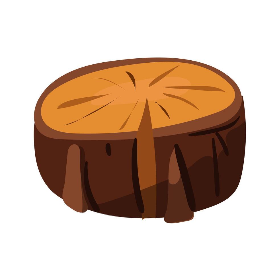 Illustration mit ein Single Log von Brennholz. Ideal zum abbilden Einfachheit und natürlich Wärme, geeignet zum Logos, Symbole, oder branding damit verbundenen mit Holzlagerplätze, Forstwirtschaft, oder draussen vektor