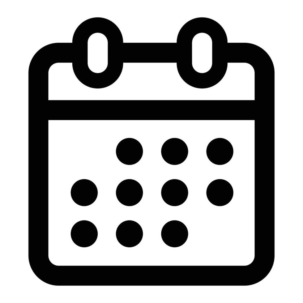 Kalender Datum zum Geschäft und Büro Veranstaltung Symbol vektor