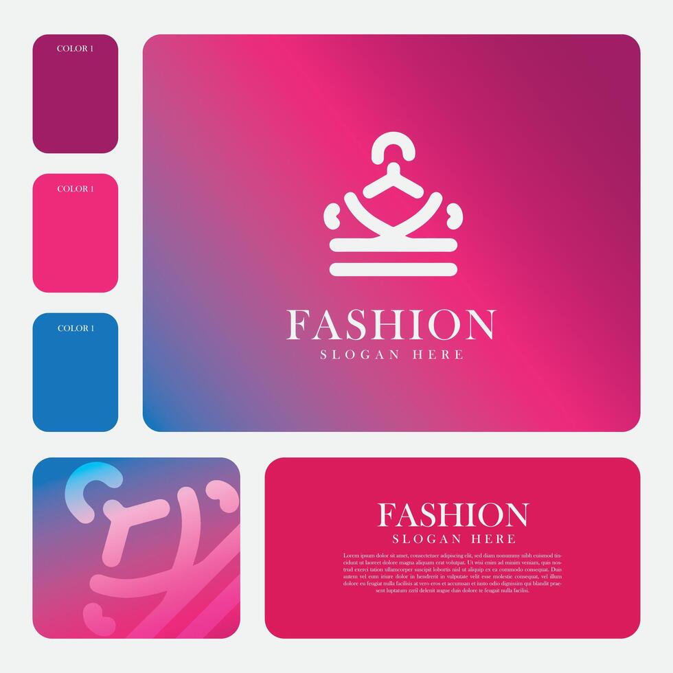 mode logotyp design, med en minimalistisk och elegant platt stil, lämplig för företag varumärke logotyper i de mode sektor vektor