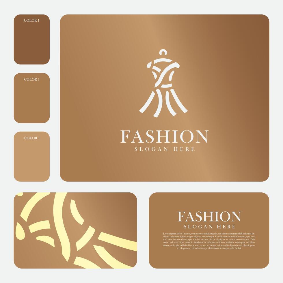 Mode Logo Design, mit ein minimalistisch und elegant eben Stil, geeignet zum Geschäft Marke Logos im das Mode Sektor vektor