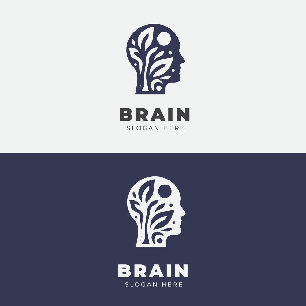 Mensch Kopf Logo Design wie ein Symbol von kreativ Ideen vektor