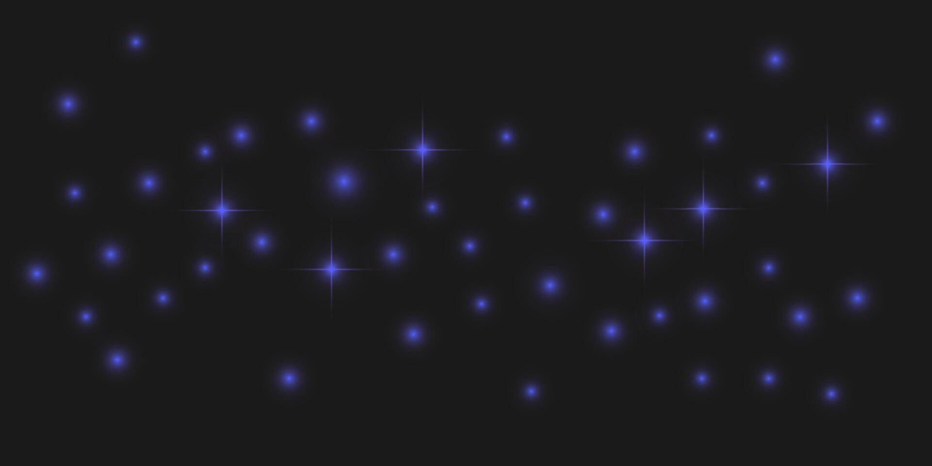 ein dunkel Hintergrund mit Blau Sterne vektor
