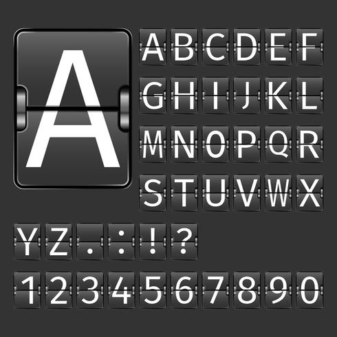 Flughafen Board Alphabet vektor