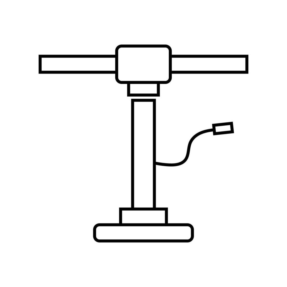 Fahrrad Pumpe Symbol auf Weiß Hintergrund vektor