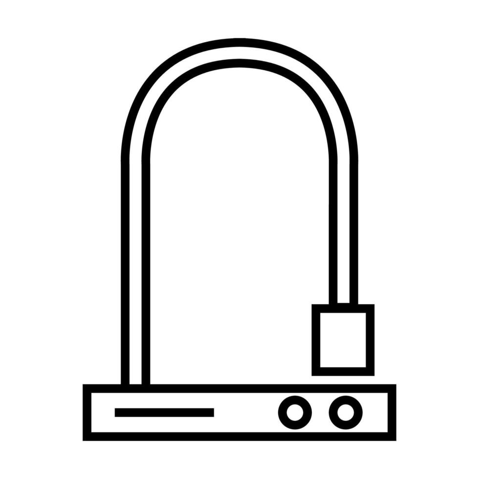 Fahrrad sperren Symbol auf Weiß Hintergrund vektor