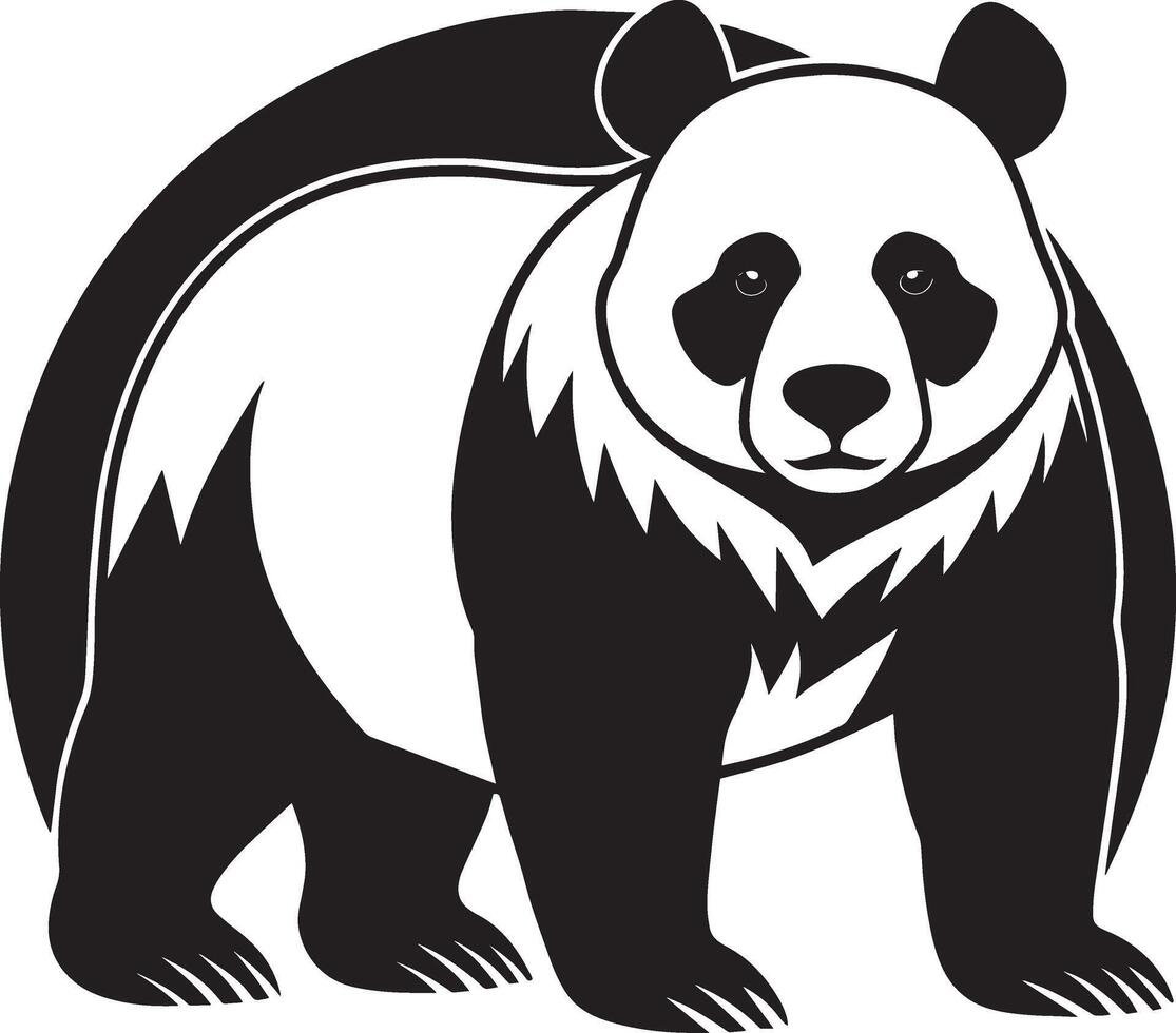 schwarz und Weiß Panda isoliert auf Weiß Hintergrund. Illustration. vektor