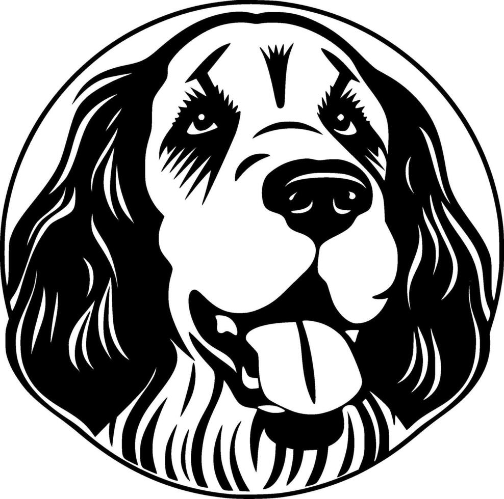 hund - minimalistisk och platt logotyp - illustration vektor