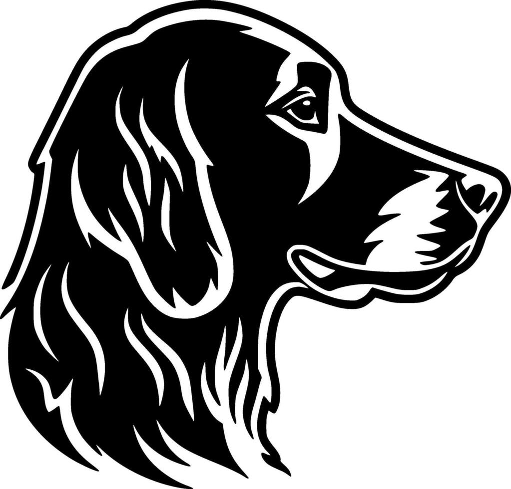 hund, minimalistisk och enkel silhuett - illustration vektor