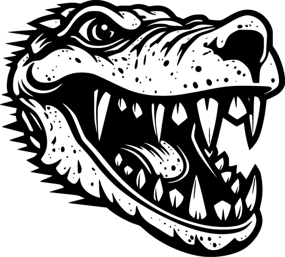 krokodil - minimalistisk och platt logotyp - illustration vektor