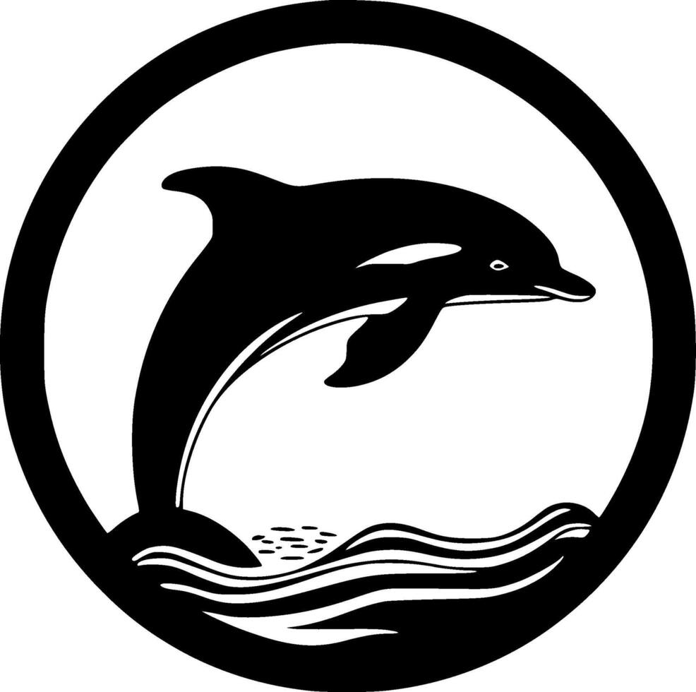 delfin - hög kvalitet logotyp - illustration idealisk för t-shirt grafisk vektor