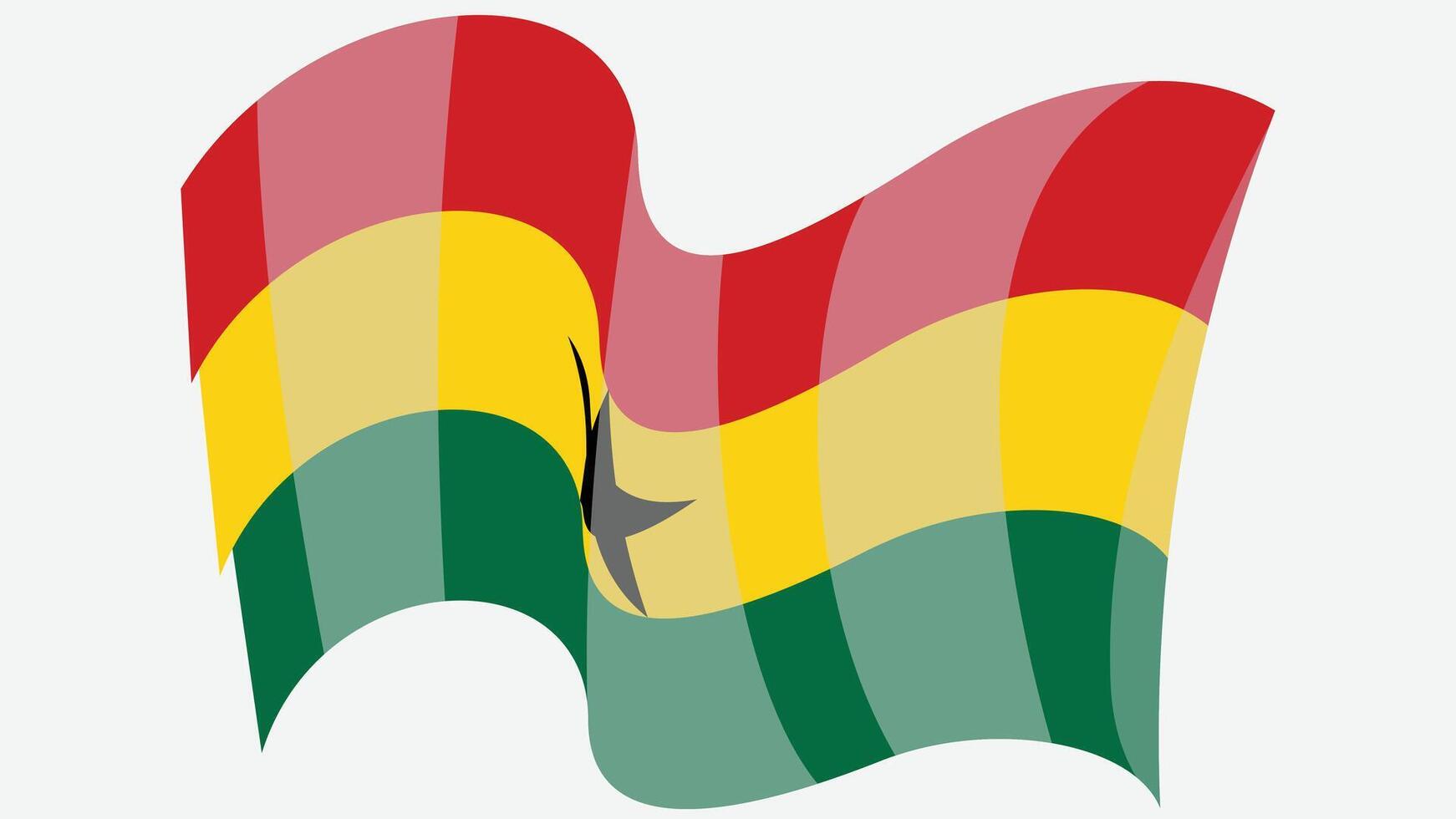 3d Stil Welle Flagge von Guinea Land Illustration vektor