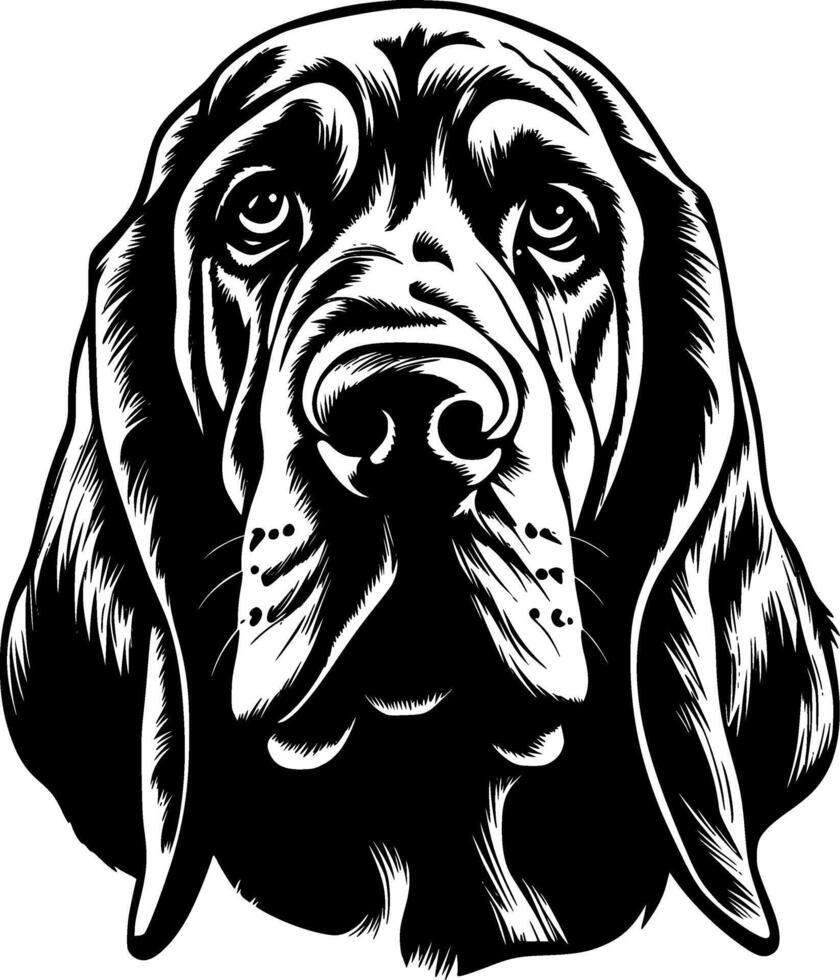 Bluthund - - minimalistisch und eben Logo - - Illustration vektor