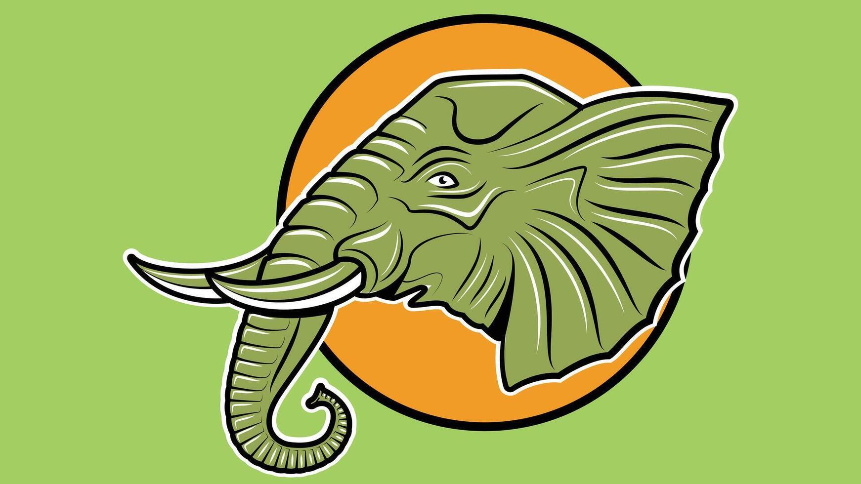 Zirkus Elefant Symbol isoliert Illustration vektor
