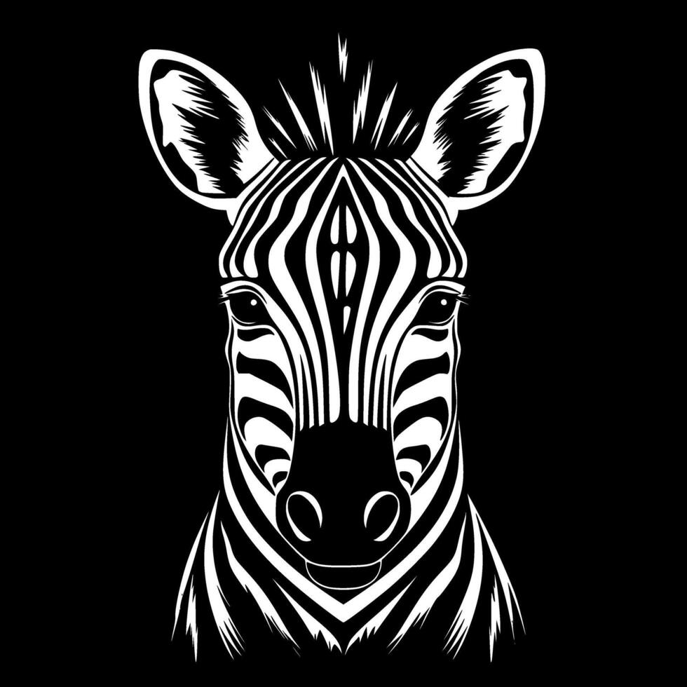 Zebra Baby, minimalistisch und einfach Silhouette - - Illustration vektor