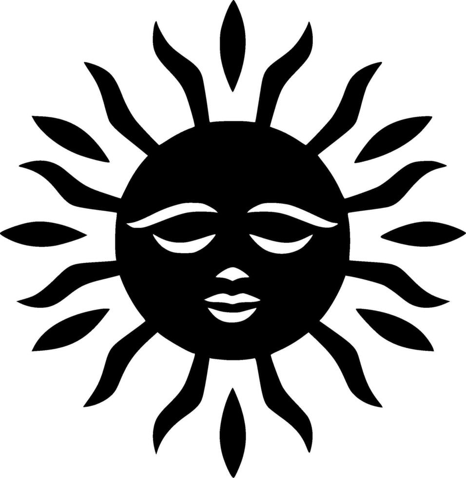 Sonne - - hoch Qualität Logo - - Illustration Ideal zum T-Shirt Grafik vektor