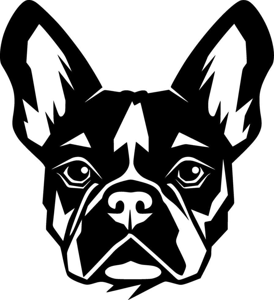 Französisch Bulldogge - - minimalistisch und eben Logo - - Illustration vektor