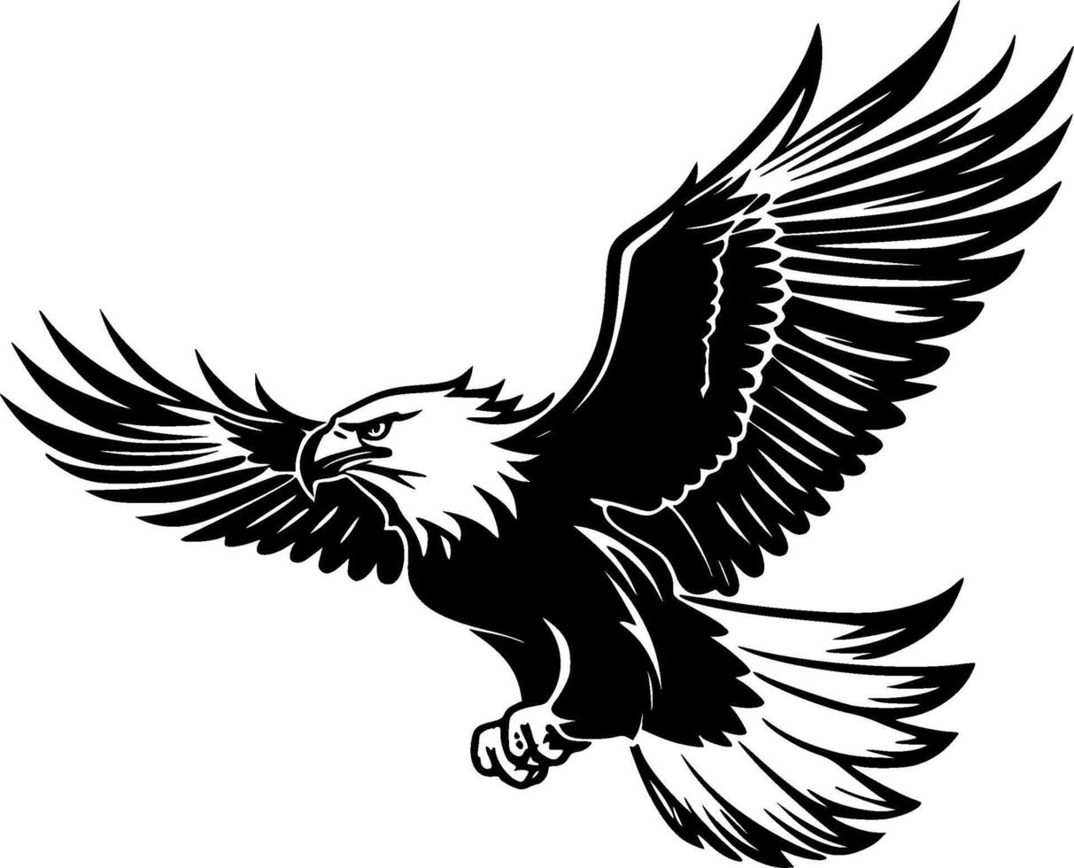 Adler, schwarz und Weiß Illustration vektor