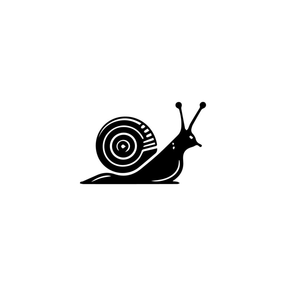 Schnecke Silhouette Symbol. Schnecke im Schale kriechen Piktogramm. Wendel langsam, süß Schnecke ziehen um. schleimig essbar Spiral- Weichtier Symbol Sammlung. Tierwelt Konzept. isoliert Illustration. vektor