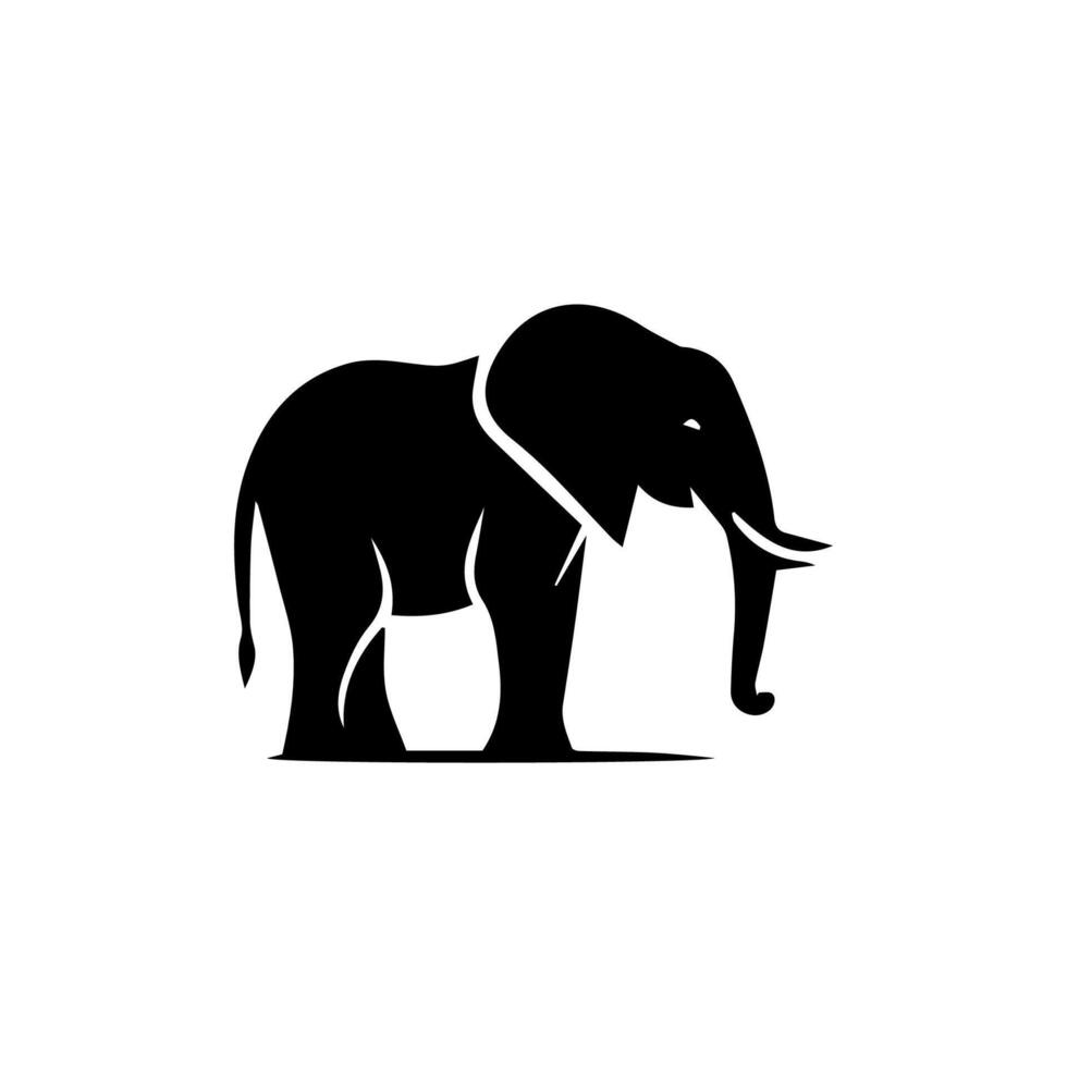 elefanter silhuett, djur- ikoner, vild liv, skog djur vektor