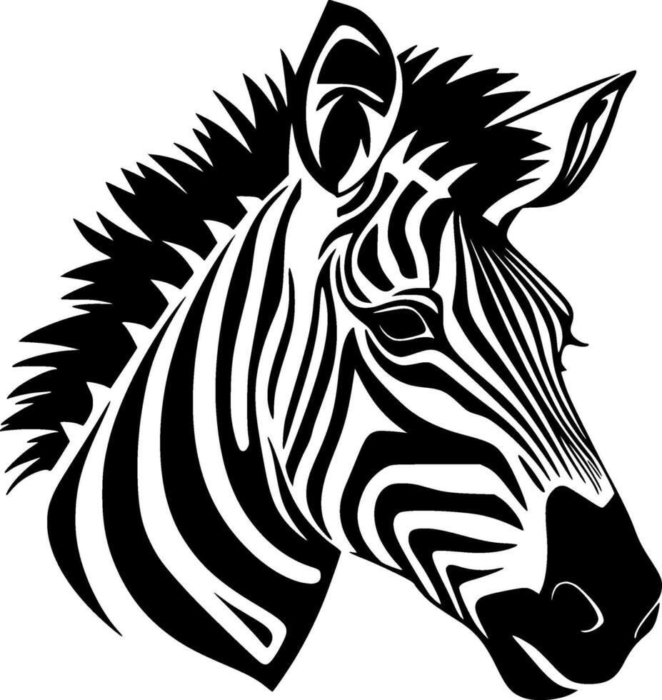 Zebra, schwarz und Weiß Illustration vektor