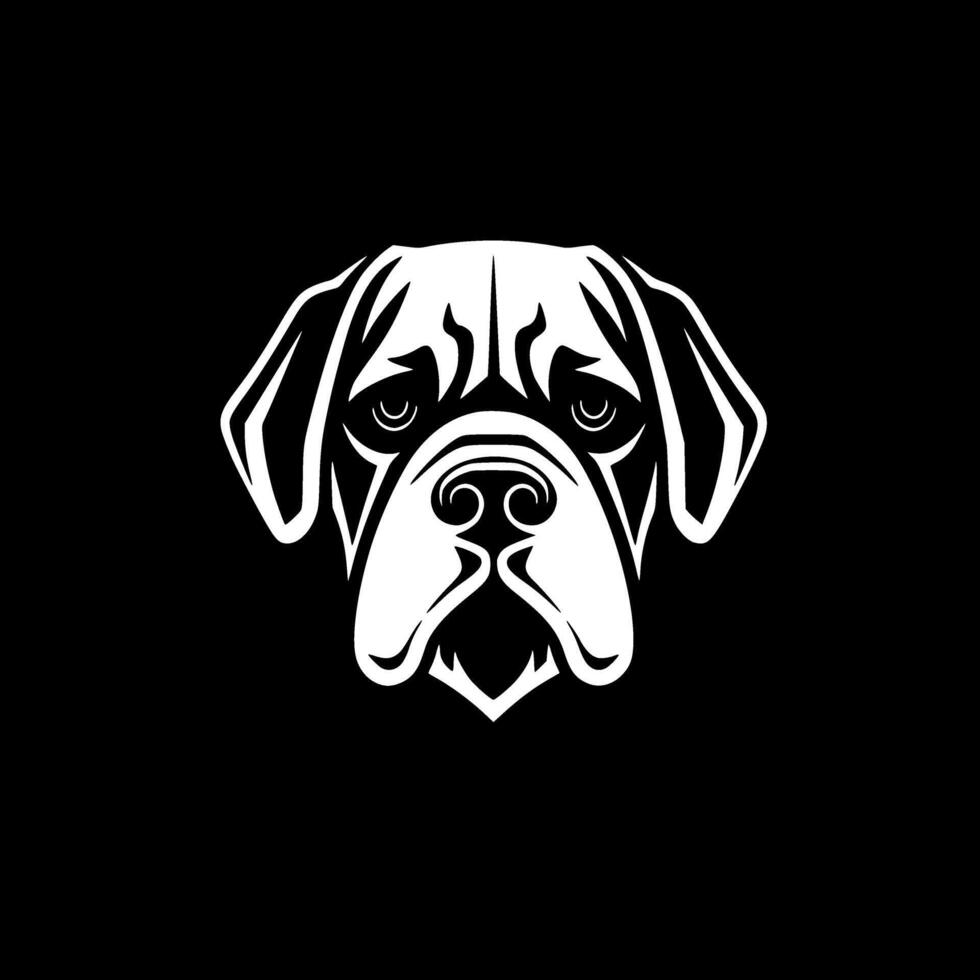 Boxer Hund - - minimalistisch und eben Logo - - Illustration vektor