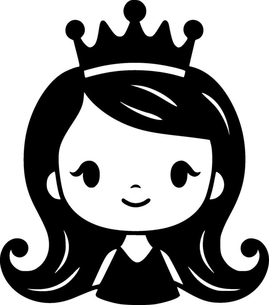 Prinzessin, minimalistisch und einfach Silhouette - - Illustration vektor