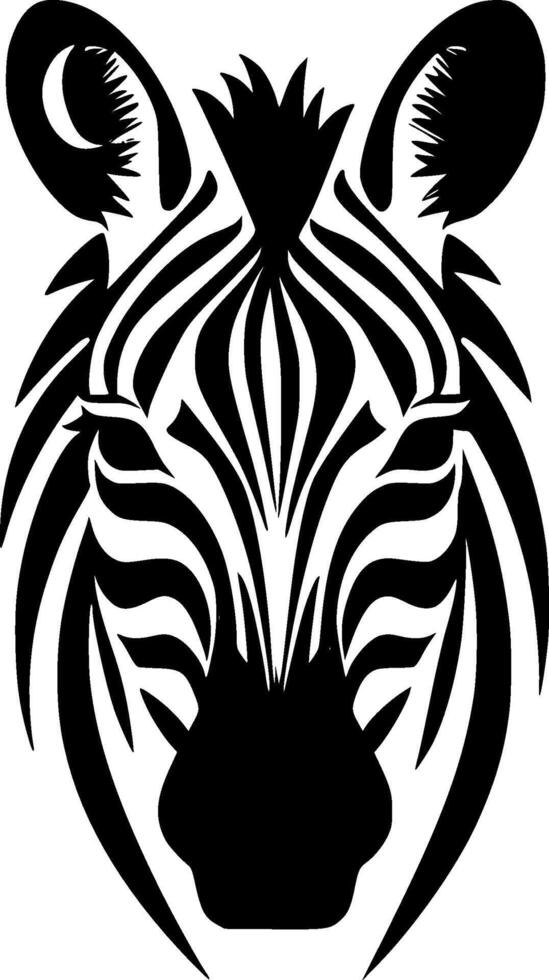 zebra - minimalistisk och platt logotyp - illustration vektor