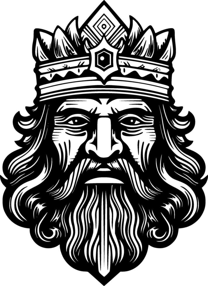 König - - hoch Qualität Logo - - Illustration Ideal zum T-Shirt Grafik vektor