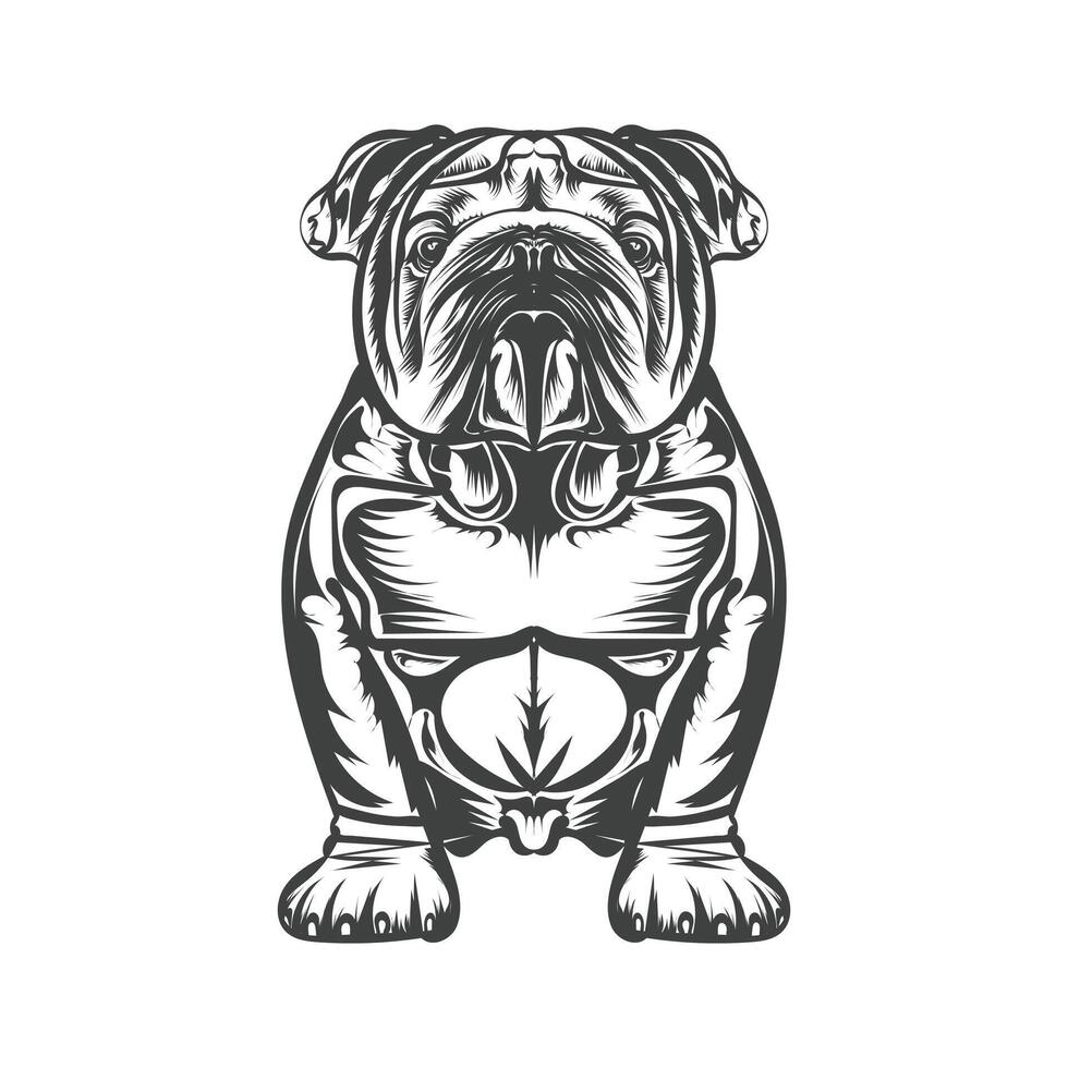 Hund Illustration Design Vorlage Weiß Hintergrund vektor