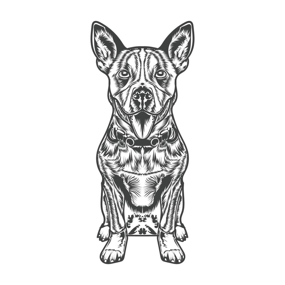 Hund Illustration Design Vorlage Weiß Hintergrund vektor