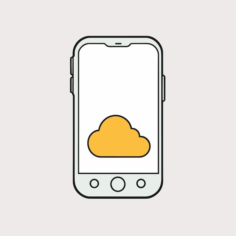 Illustration von ein Smartphone Symbol eben Design vektor