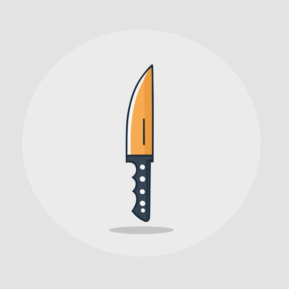 tecknad serie stil ikon illustration av en kniv platt konstverk vektor