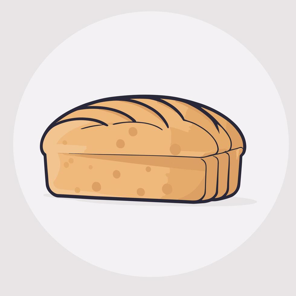 frisch gebacken Brot Karikatur Illustration Kunstwerk vektor