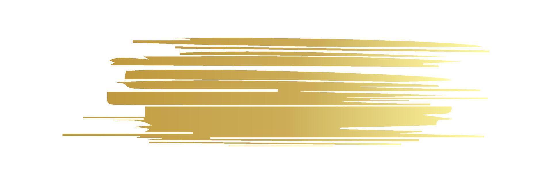 Gold Farbe Bürste Schlaganfall, Tinte Spritzer und künstlerisch Design Elemente. schmutzig Aquarell Textur, Kasten, rahmen, Grunge Hintergrund, Spritzen oder kreativ gestalten zum Sozial Medien. abstrakt Zeichnung. vektor