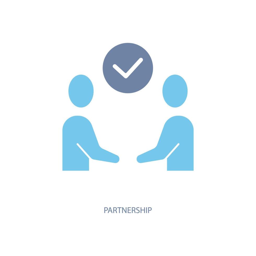 partnerskap begrepp linje ikon. enkel element illustration. partnerskap begrepp översikt symbol design. vektor