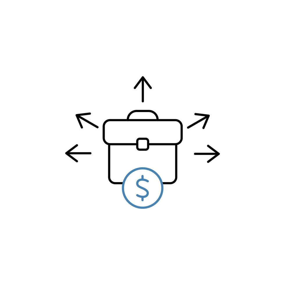 företag möjlighet begrepp linje ikon. enkel element illustration. företag möjlighet begrepp översikt symbol design. vektor
