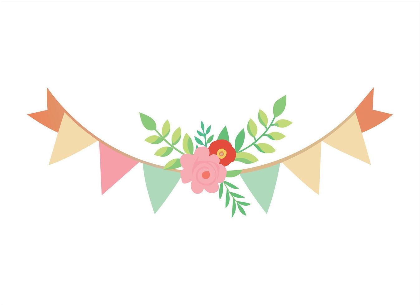 Blumen- Ammer Banner Illustration zum Party Dekoration vektor