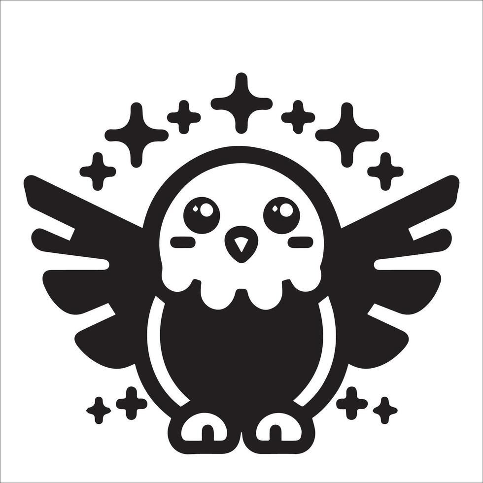 schwarz und Weiß Adler Illustration vektor