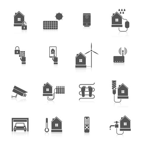 smart home icon set vektor